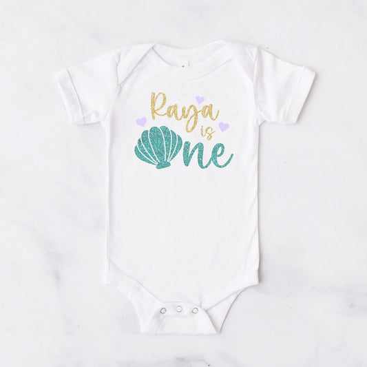 Personalised Mermaid 1st Birthday Bodysuit
