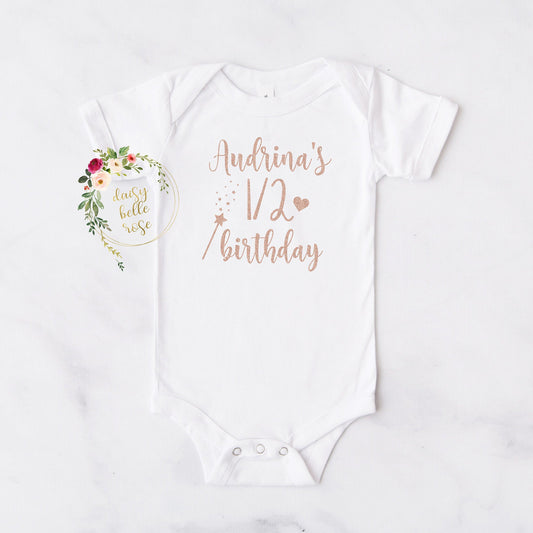 Half Way To One Bodysuit in Rose Gold