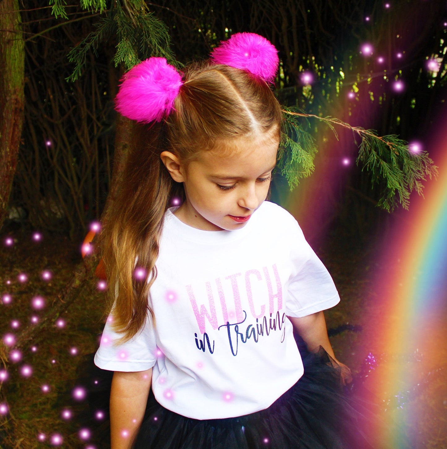 Bright Pink Fluffy Hair Ties