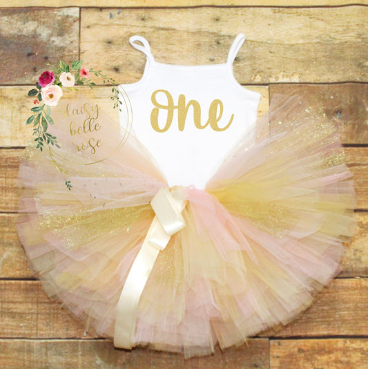 Yellow & Pink 1st Birthday Outfit