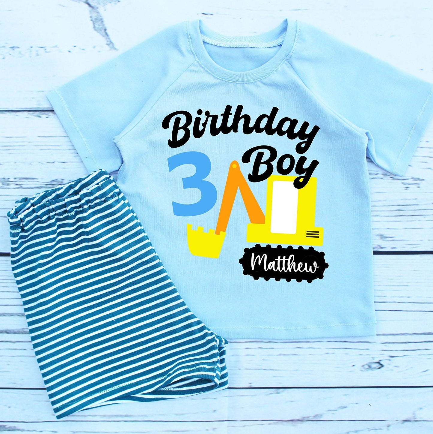 Boys Digger 3rd Birthday Outfit