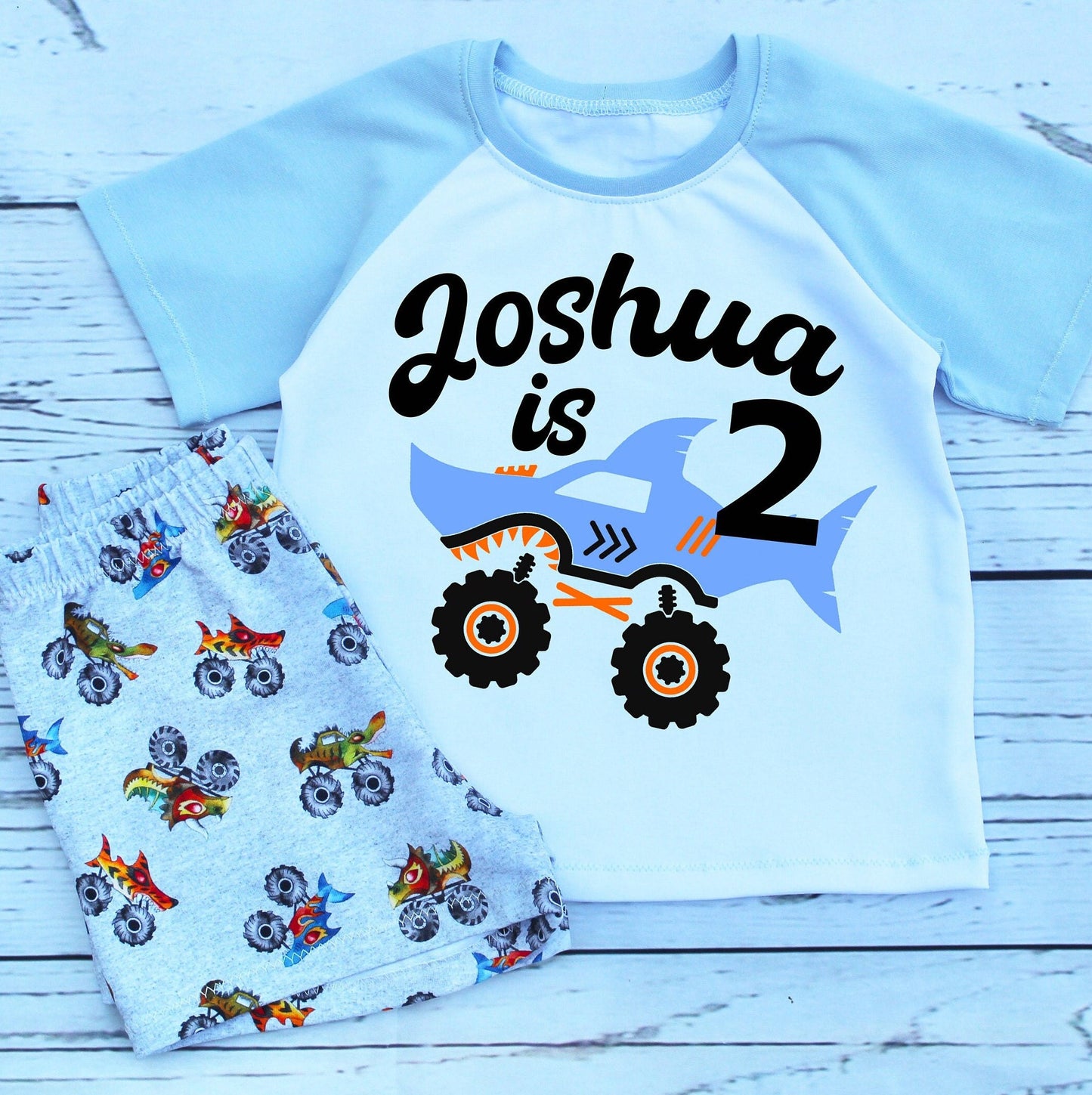 Boys Monster Truck 2nd Birthday Outfit