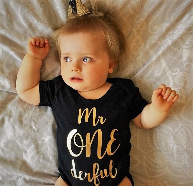 Mr One-derful Baby Boys 1st Birthday T-Shirt
