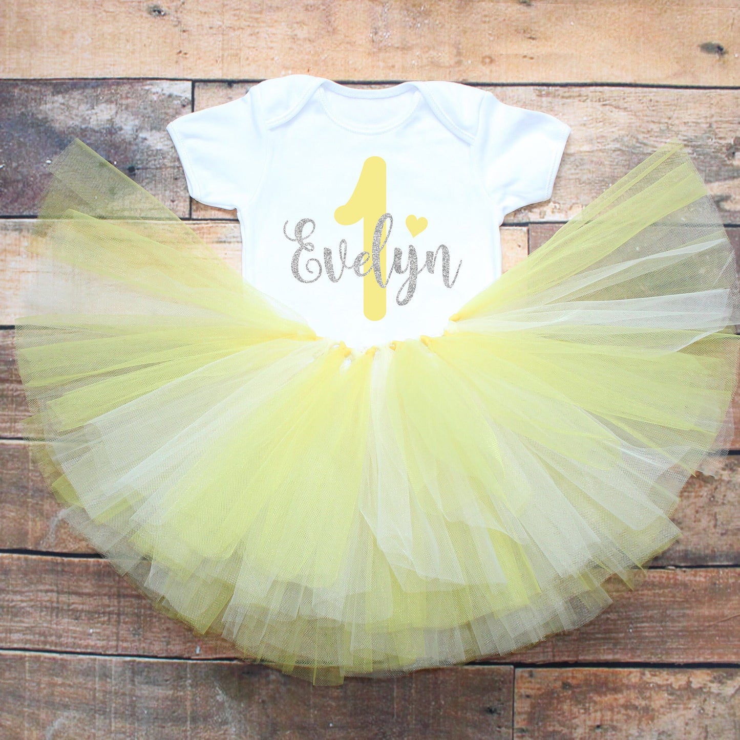 Yellow First Birthday Tutu Outfit