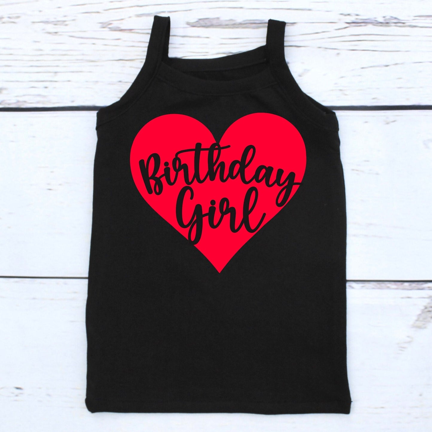 Valentine's Day Birthday Girl Tutu Outfit in Red & Black