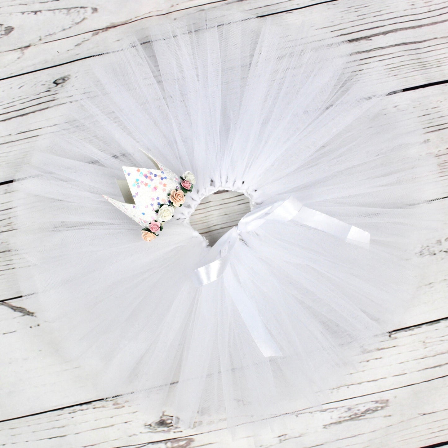 Personalised Girls 3rd Birthday Tutu Outfit in Pink & White