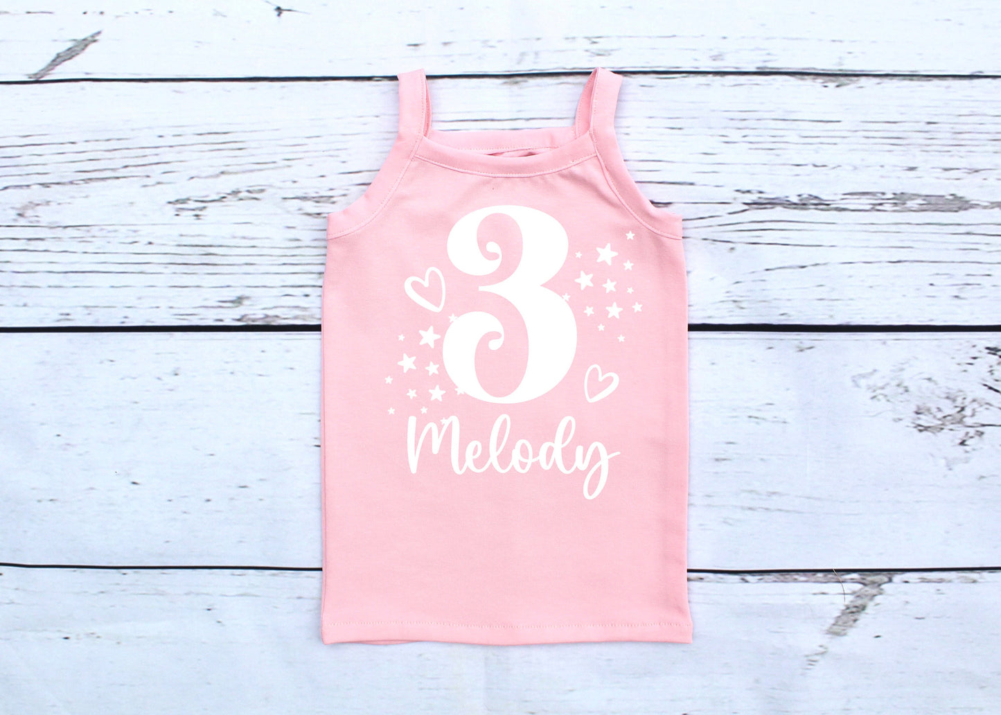 Personalised Girls 3rd Birthday Tutu Outfit in Pink & White