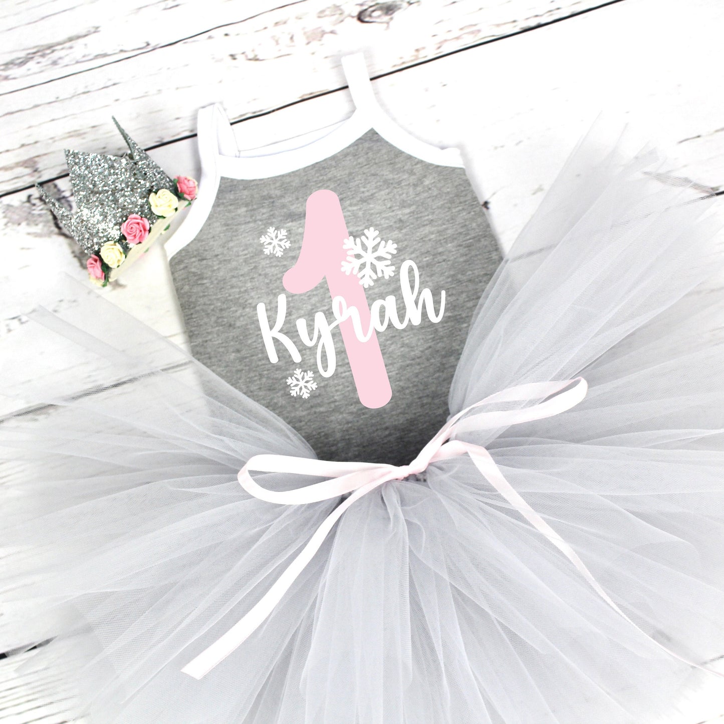 Grey Personalised 1st Birthday Outfit Winter Birthday