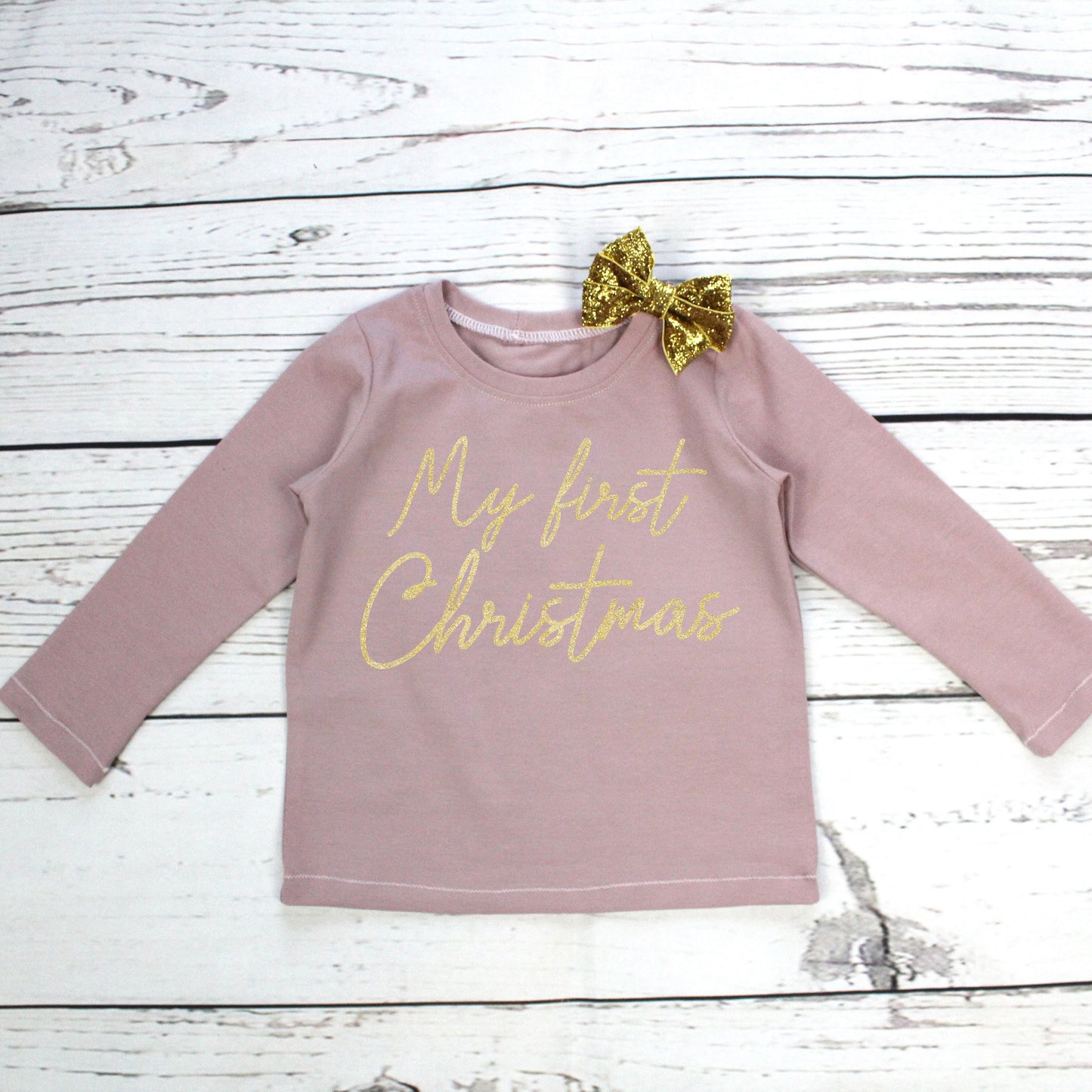 Baby Girls My First Christmas Mauve & Pink Tutu Outfit