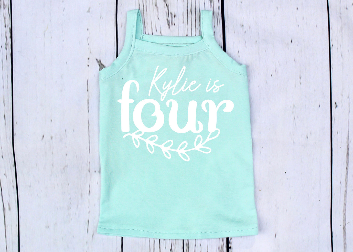 Mint Green and White 4th Birthday Tutu Outfit