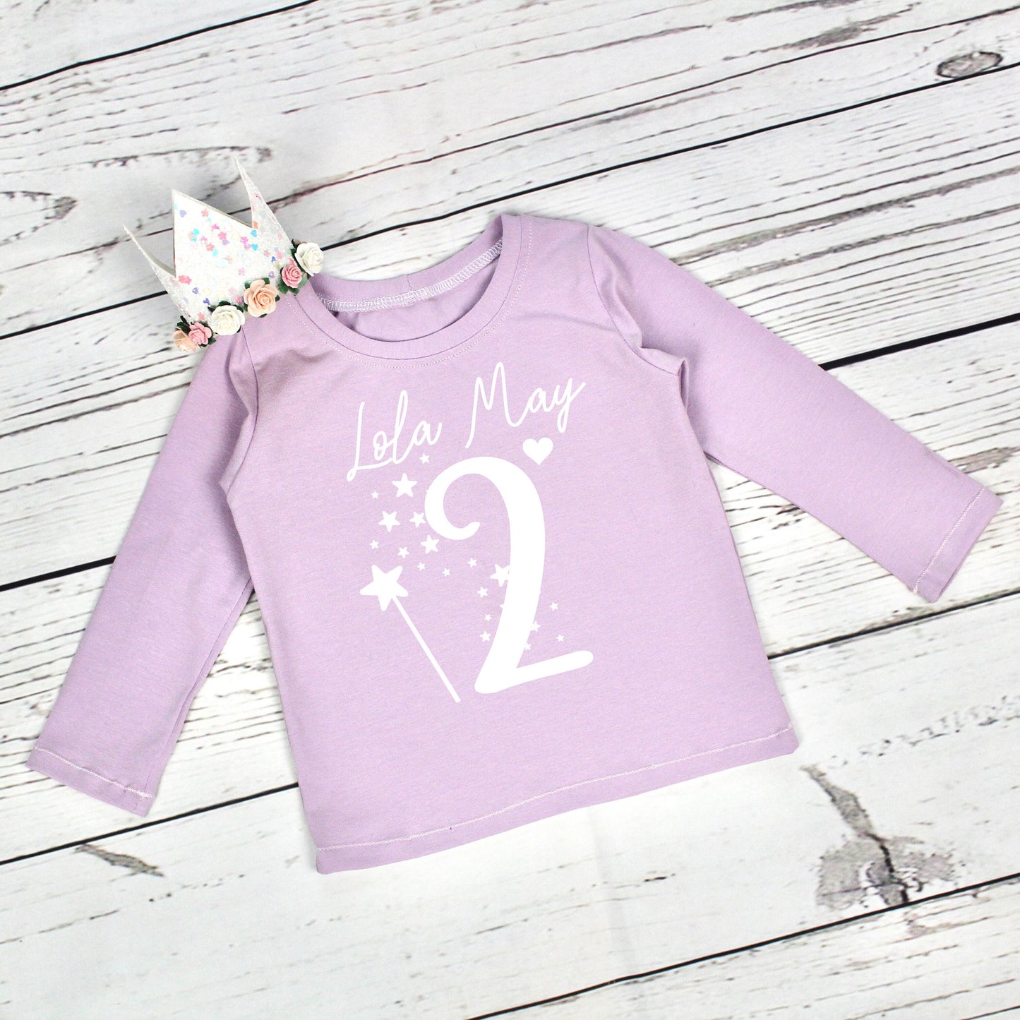 Lilac Personalised Girls 2nd Birthday Tutu Outfit