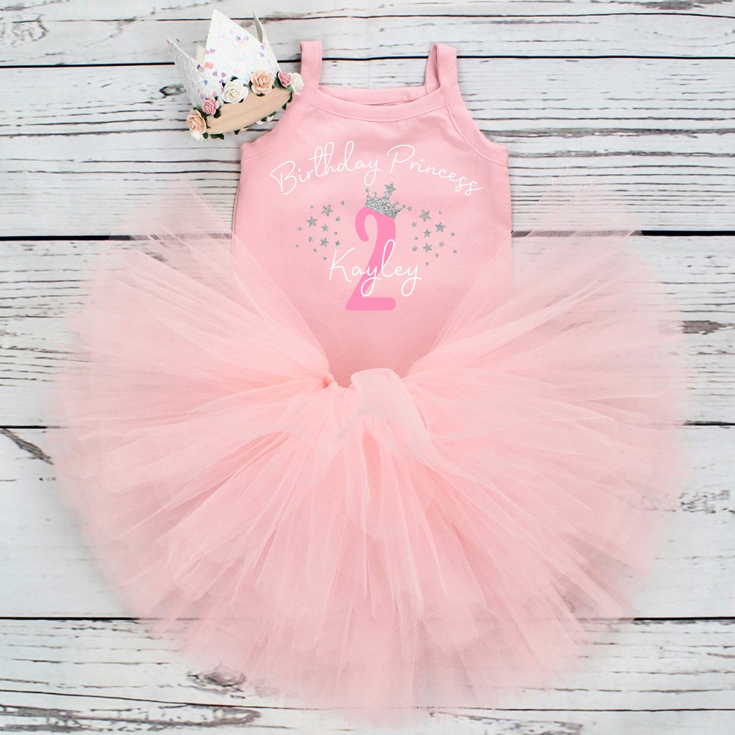Girls 2nd Birthday Pink Cake Smash Tutu Outfit