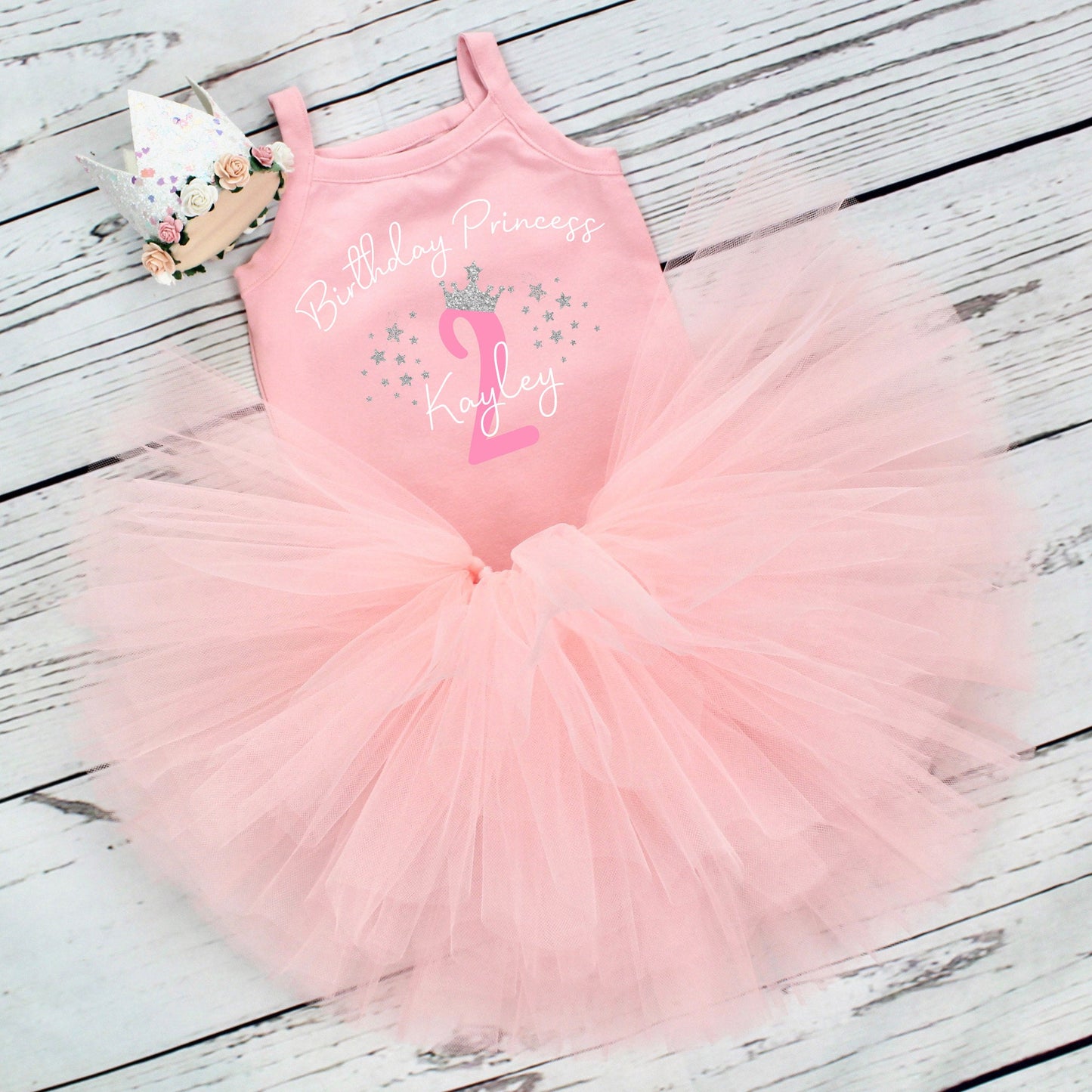 Girls 2nd Birthday Pink Cake Smash Tutu Outfit