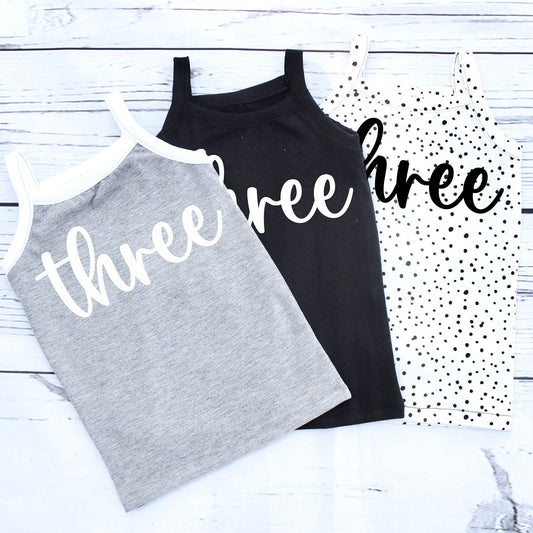 Girls 3rd Birthday Tank Top