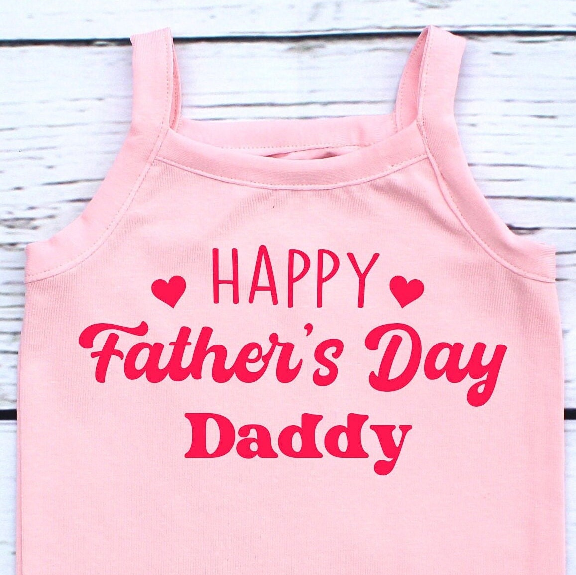 Happy Father's Day Daddy Tank Top for Baby Girls