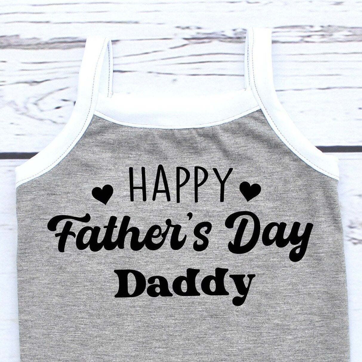 Happy Fathers Day Daddy Ringer Top for Girls