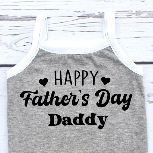 Happy Fathers Day Daddy Ringer Top for Girls